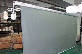 Telón eléctrico de proyección trasera de 3.00x3.00 cms