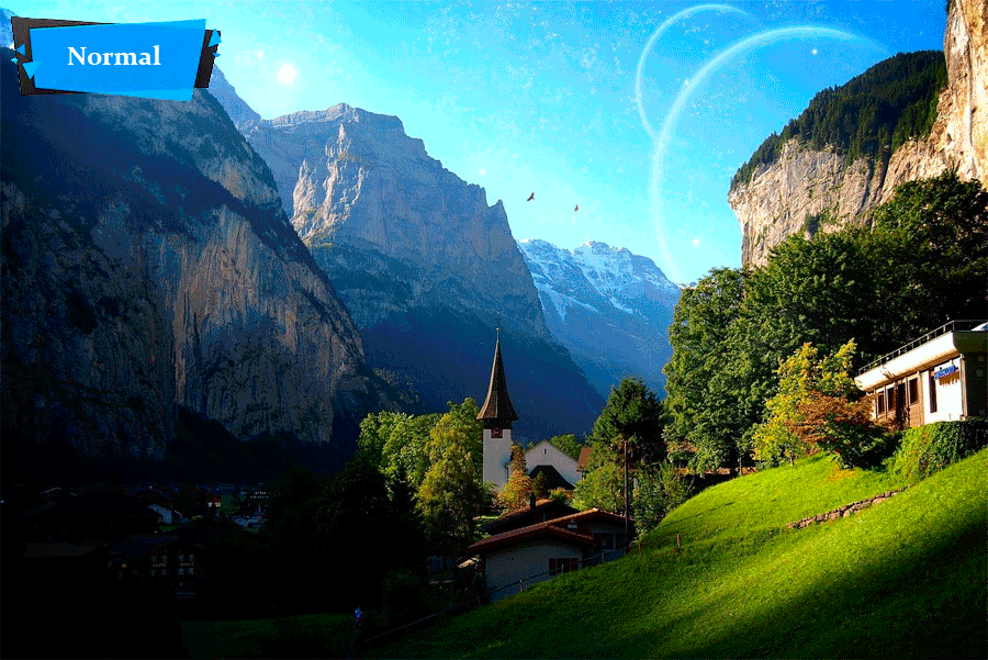 contraste de proyector alto, bajo y sin contraste