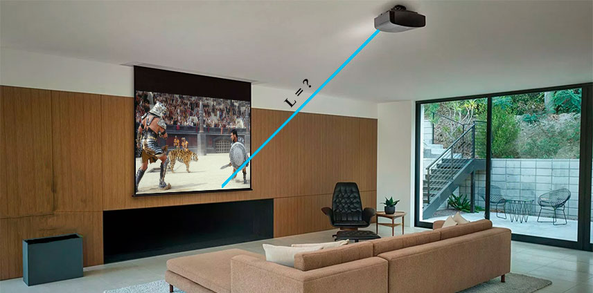 distancia para instalar un video beam