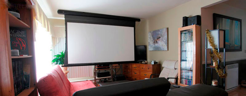 Pantalla semitransparente para video beam