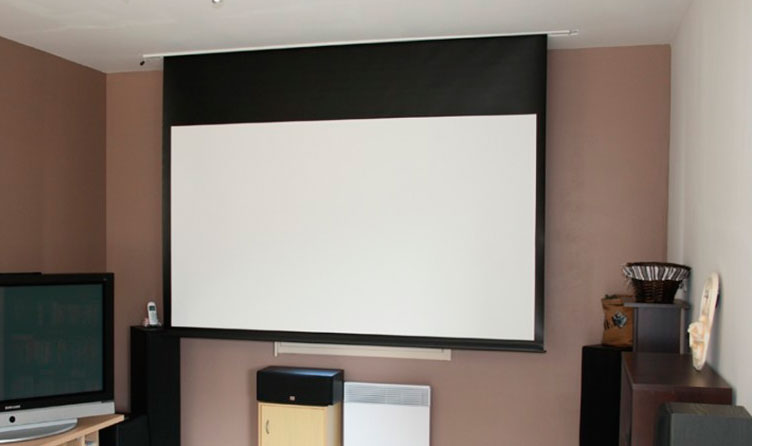 Telon de proyeccion frontal para video beam