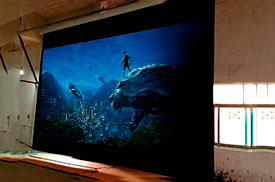 Pantalla para proyección trasera de 2.44x2.44 cms