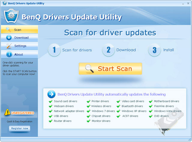 drivers proyector benq