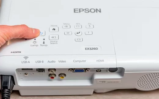 Conexiones de un video beam epson ex3260