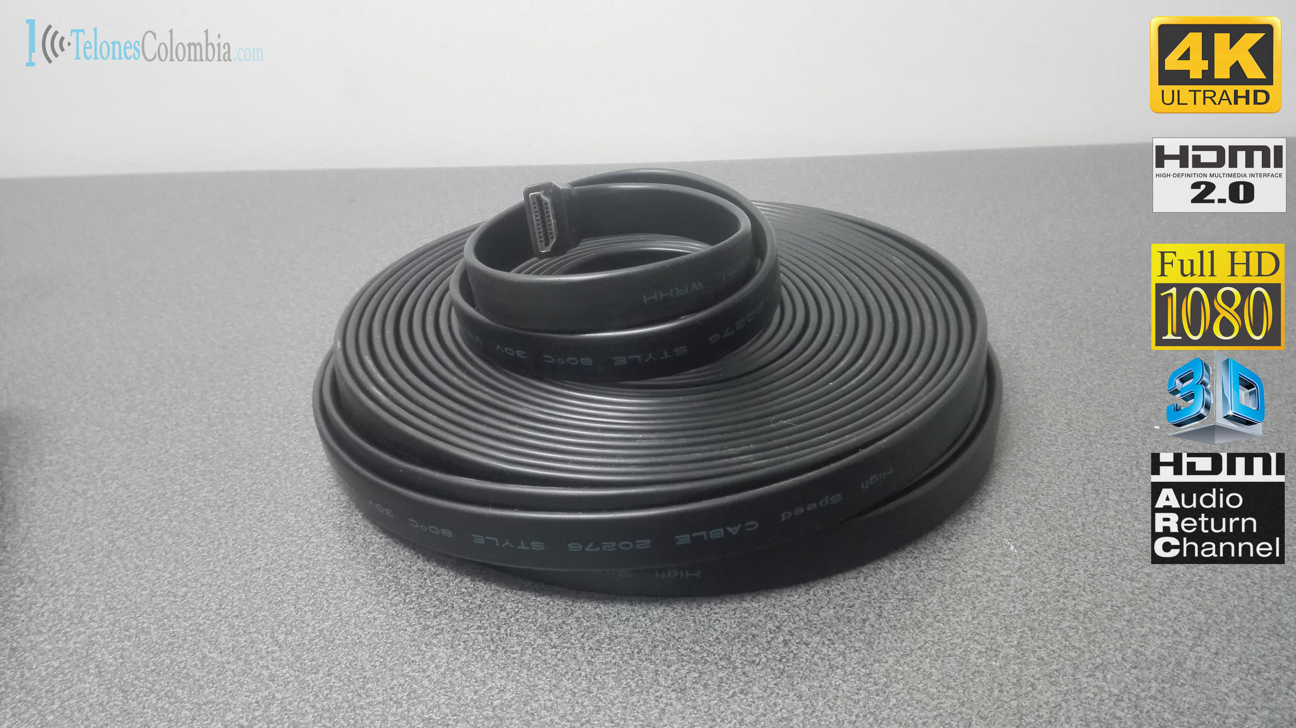 Cable hdmi plano para video proyector Bogota