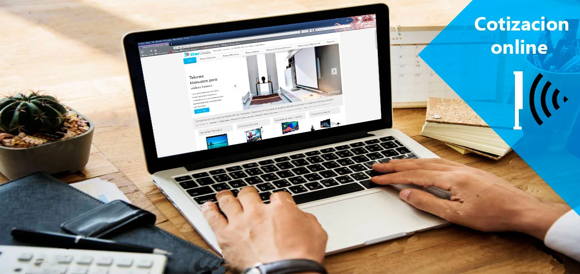 solicitud online de cotización para su pantalla de proyección
