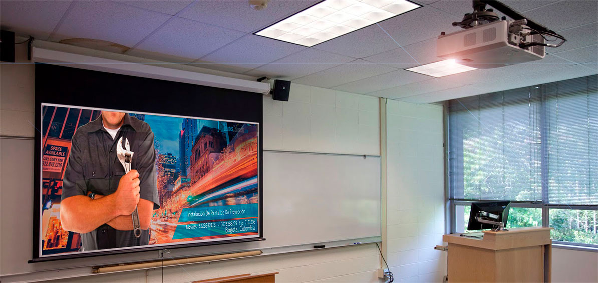 instalación de pantallas para video proyección en Bogota