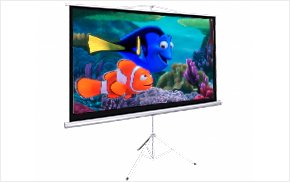 Pantallas con base Trípode