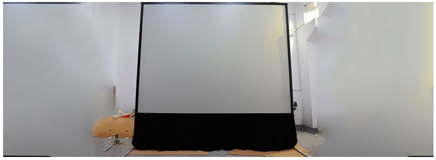 Pantalla con estructura traslucida 400x300 cm