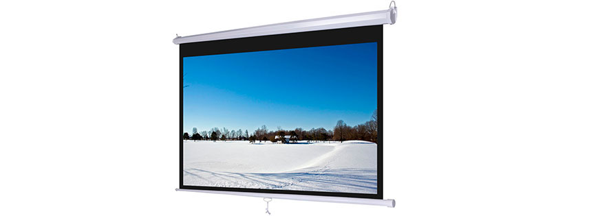 Pantalla manual para video beam de 165 x 122 cms