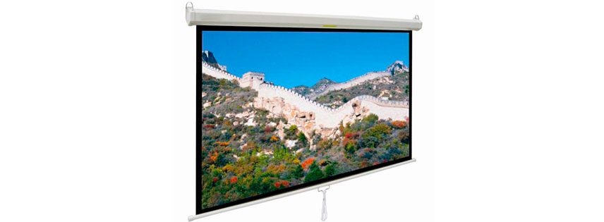 Pantalla manual retractil de 234x177 cms