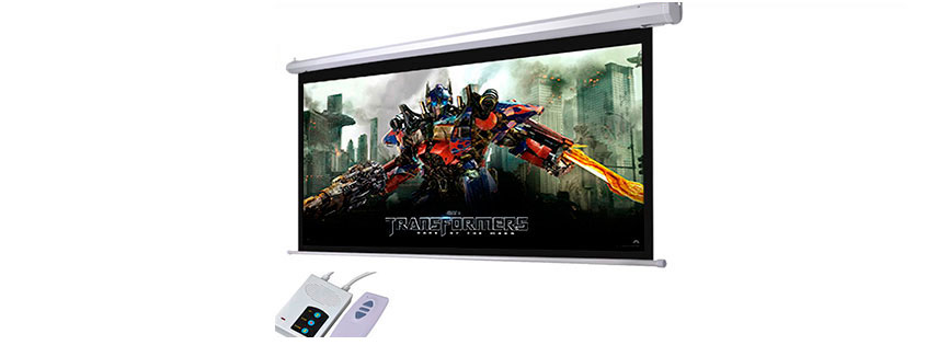 Pantalla para proyector eléctrica de 234x177 cms