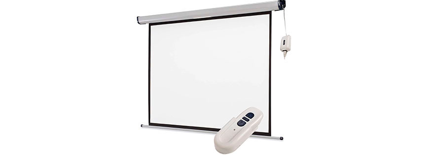 Pantalla con sistema eléctrico de 600x500 cms