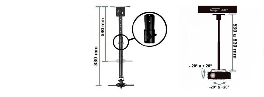 Soporte industrial para video beam