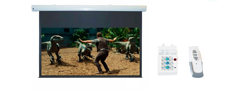 Telón con sistema eléctrico de 366x366 cms