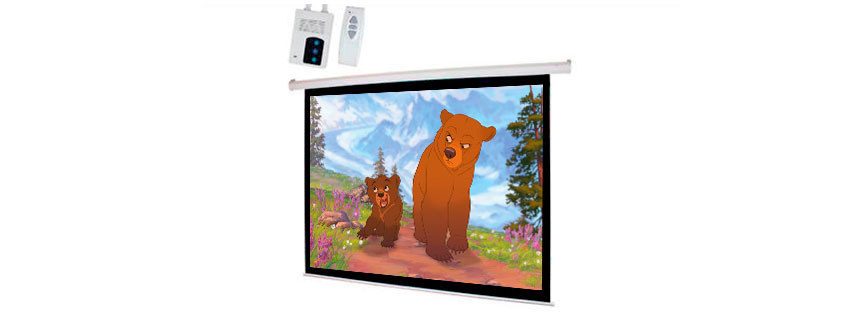 Telón motorizado de 153x153 cms