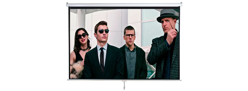 Telón manual para proyector de 244x244 cms