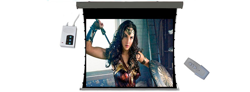 Telón tensionado de proyeccion 3D 180x180 cms