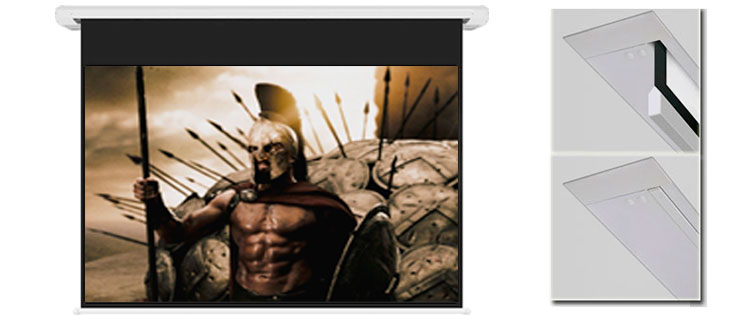 Pantalla Eléctrica de video proyección de 200 x 200 cms para ocultar en Techo