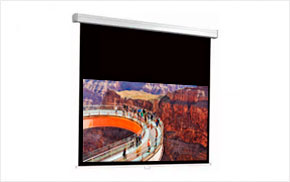 Telón eléctrico con formato 16:9 con 295 x 165 cm