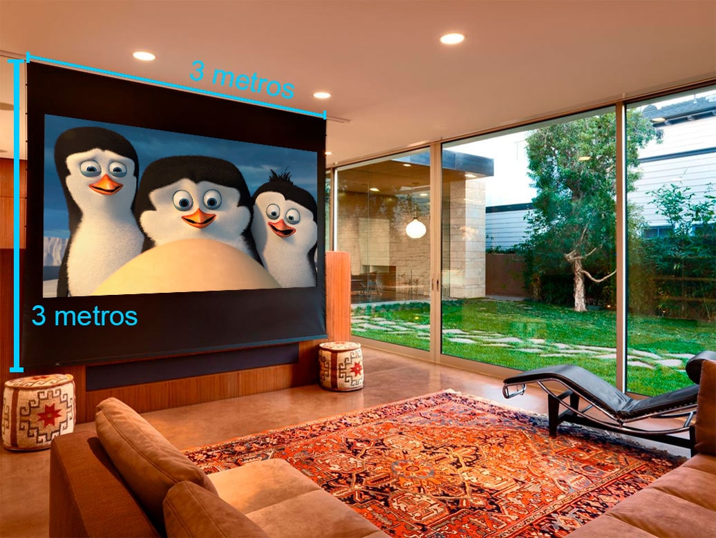 pantalla de Proyeccion de tres metros