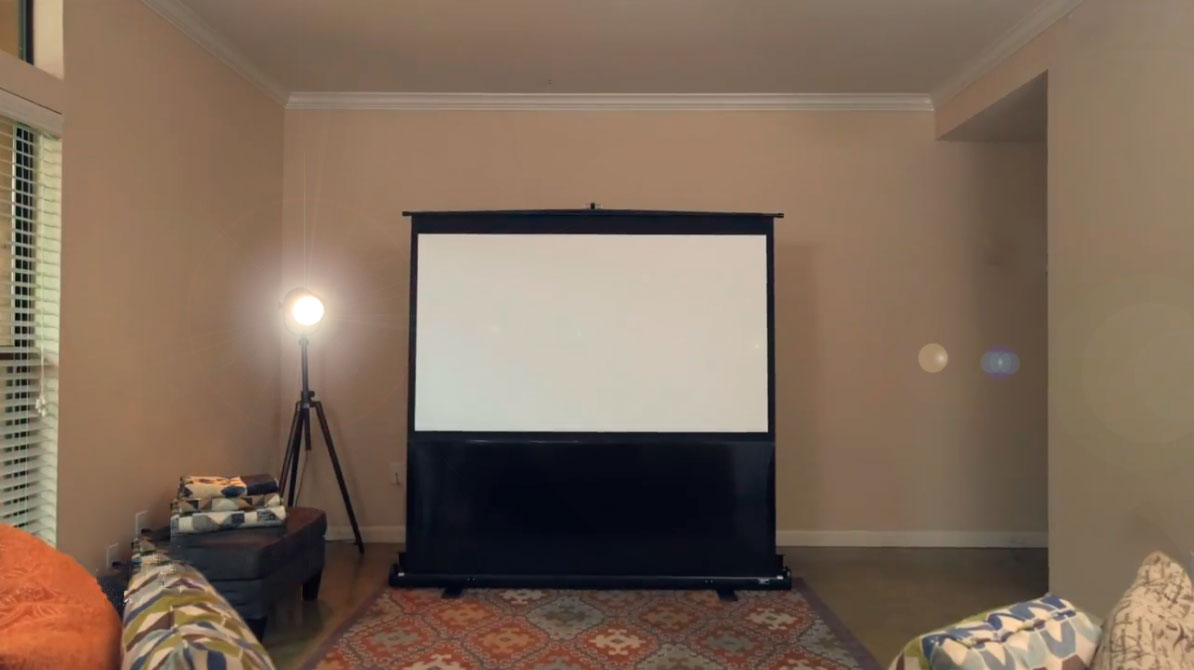 pantalla de piso de 2 metros