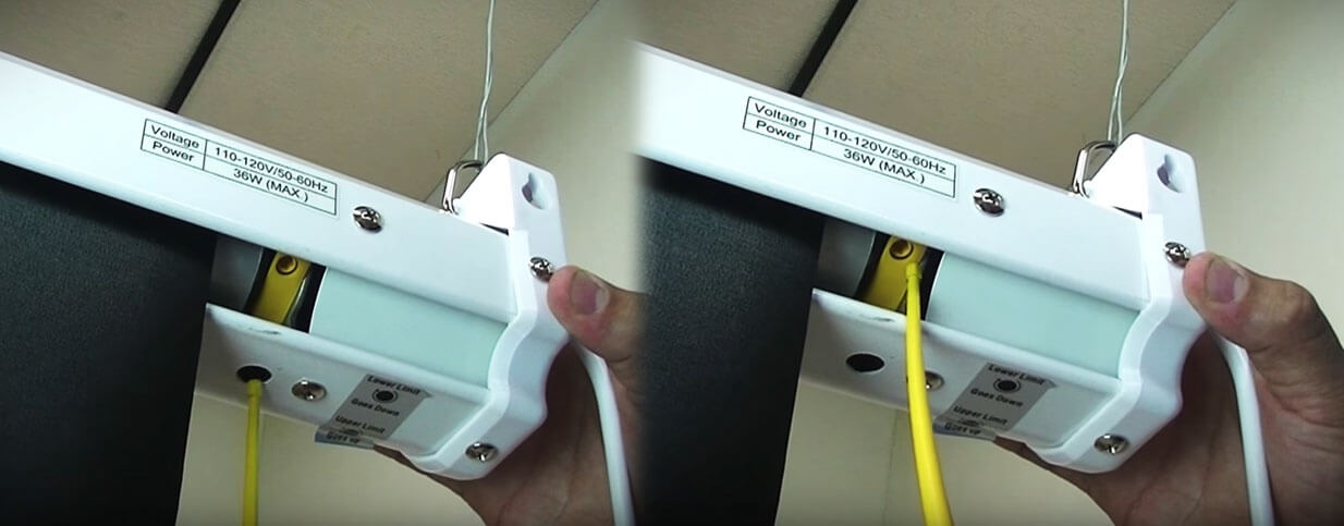 Como graduar la altura de un telon de proyeccion electrico