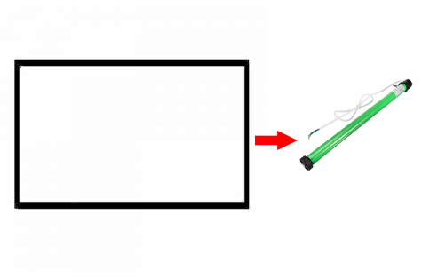 pegar la tela enrolla con el motor electrico