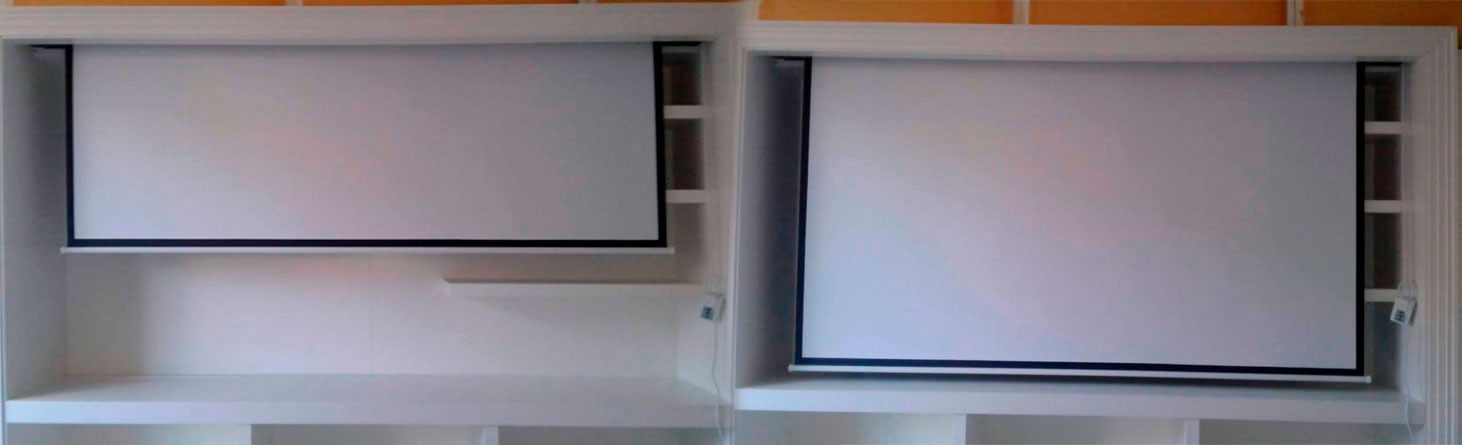 telon electrico de 153 x 153 cm