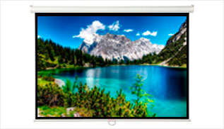 Telón manual retractil 153x153