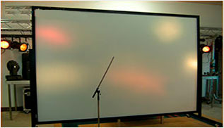 Pantalla para video beam de retroproyeccion de 480x260 cms