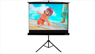 Telón manual retractil de 153 x 153 cm