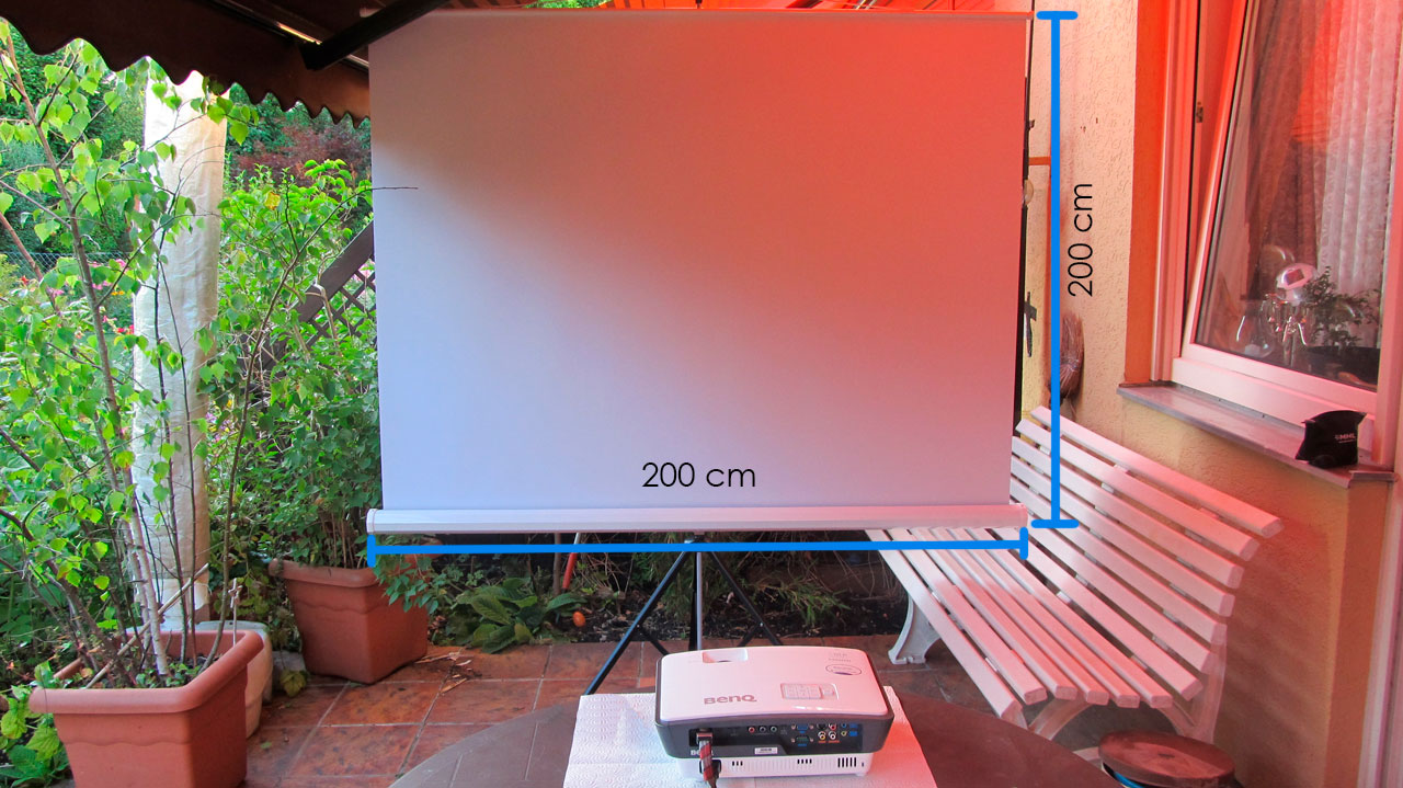 pantalla tripode de 2m