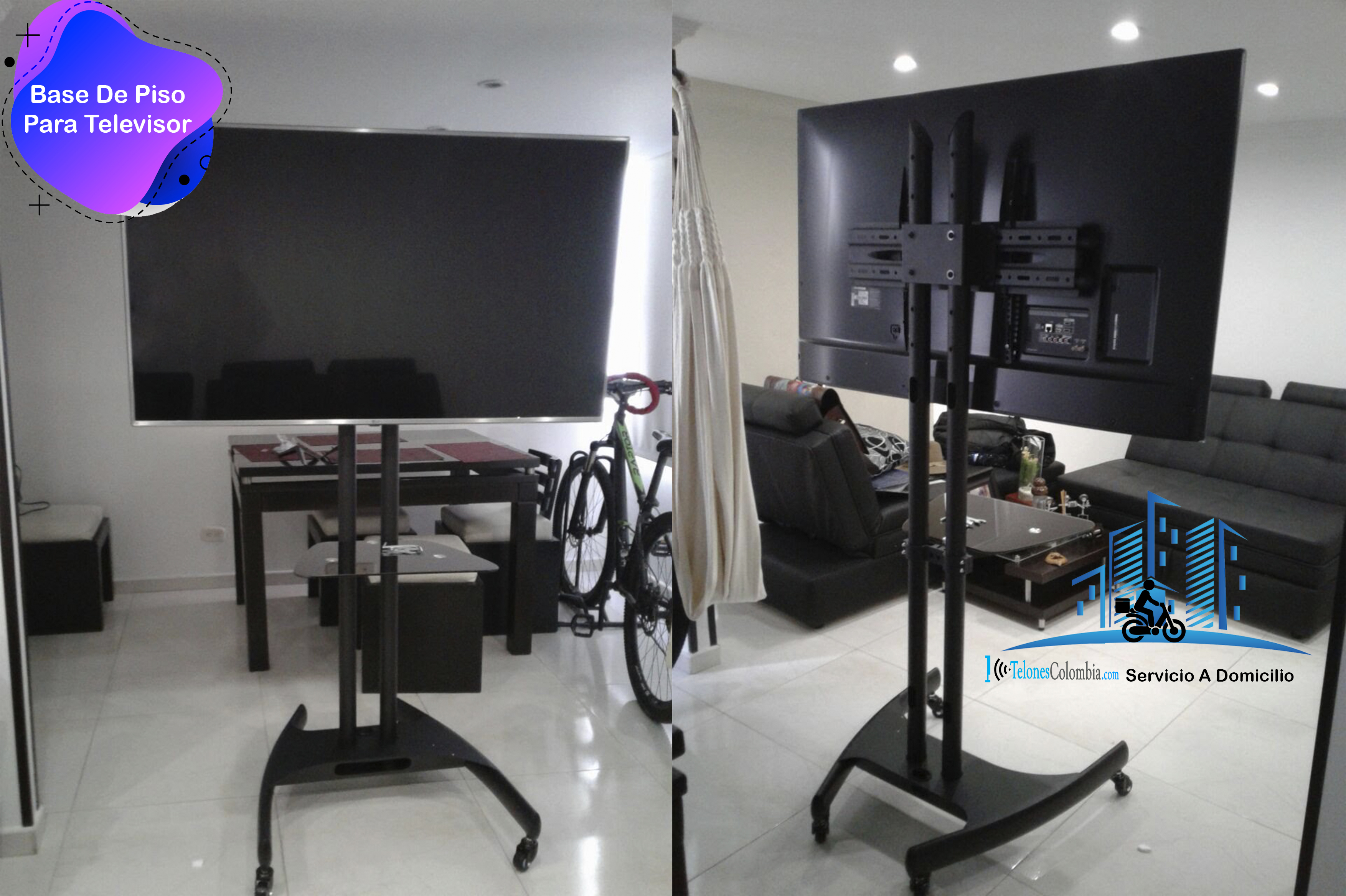 base de piso para montar un tv