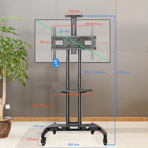 dimensiones de la base del soporte