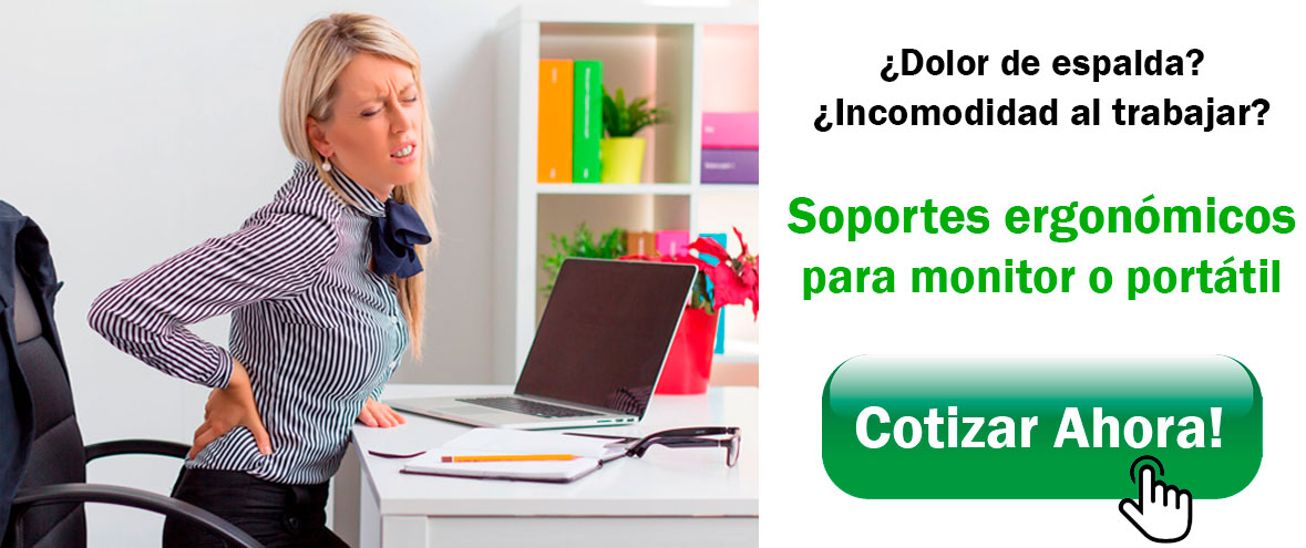 Venta de soportes ergonómicos para monitor o portátil